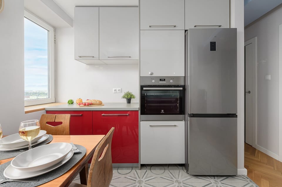 Classic Apartment, 2 Bedrooms, City View | Private kitchen | Espresso maker, electric kettle, highchair, griddle