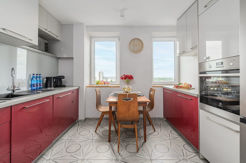 Classic Apartment, 2 Bedrooms, City View | Private kitchen | Espresso maker, electric kettle, highchair, griddle