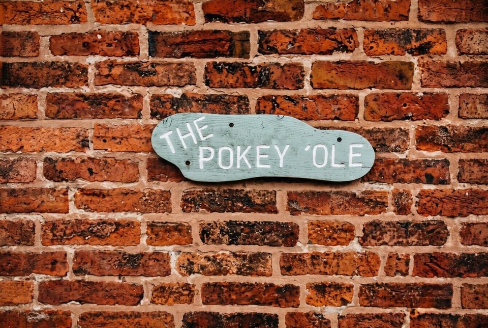 The Pokey `Ole sign that gives this cottage its quirky charm