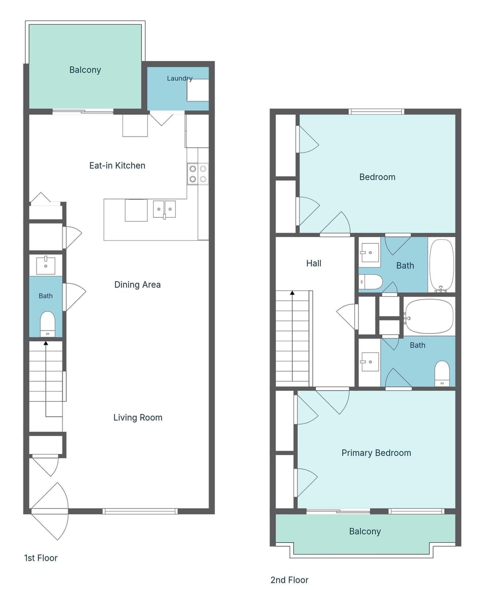 Floor plan showing the layout of this vacation rental