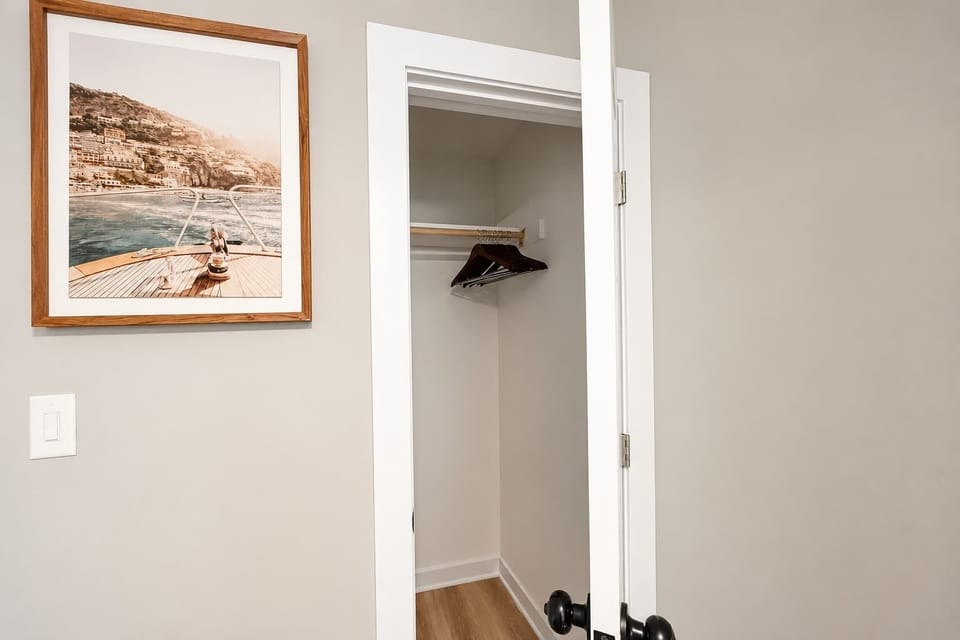 Closet with hanging space