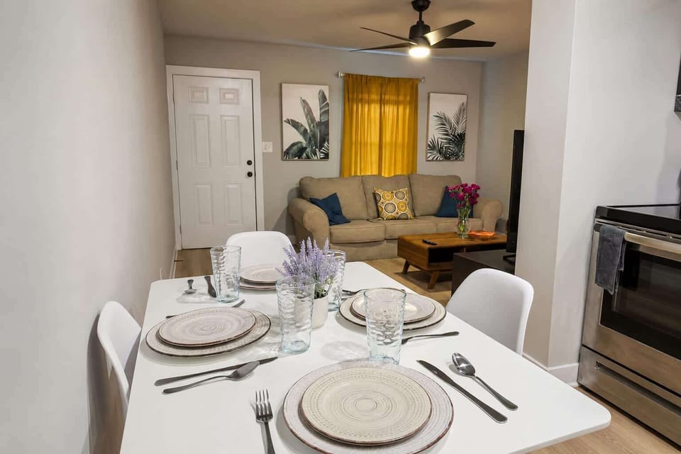 Unit A - dining table set for four