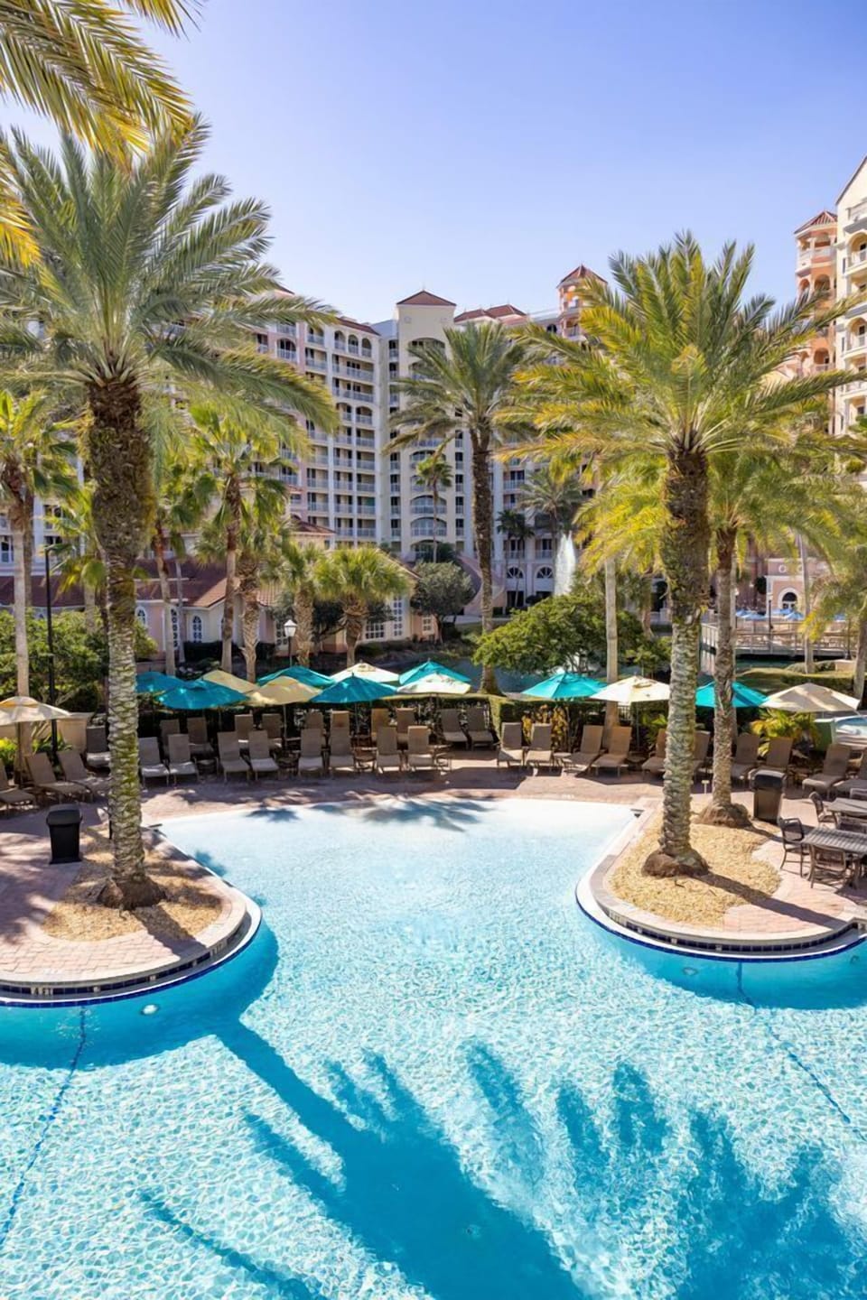 View of the Hammock Beach Golf Resort & Spa from the pool.