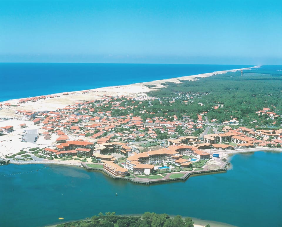 Sun-seekers spread out along this stretch of coastline, just one of the beaches near Vieux-Boucau.