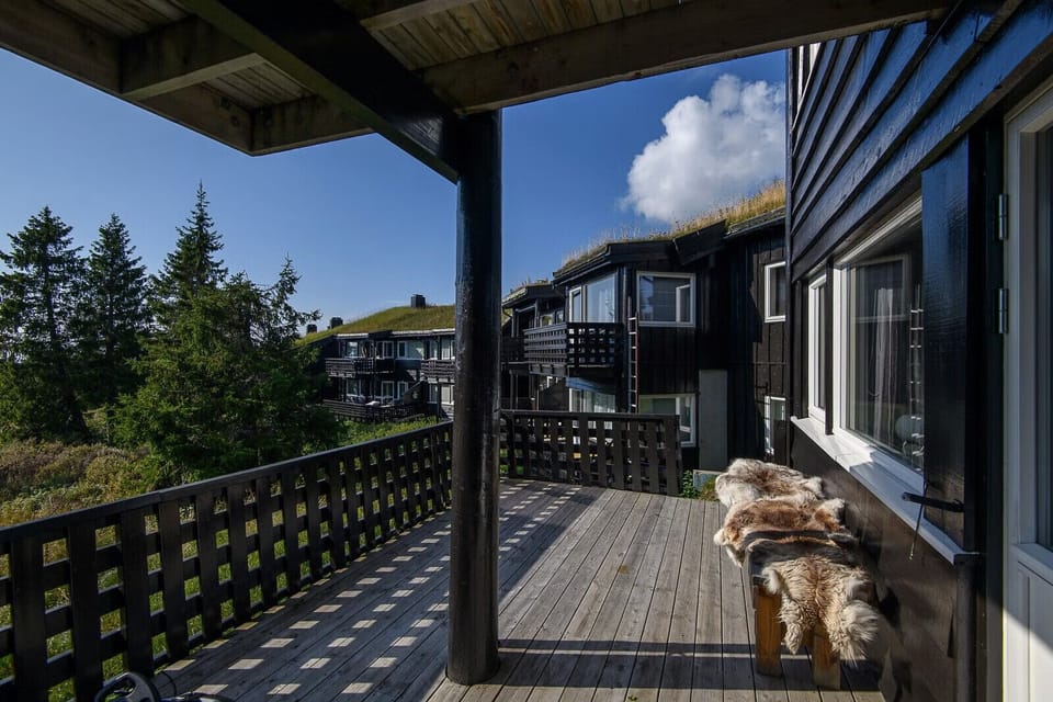Private balcony overlooking the surrounding landscape