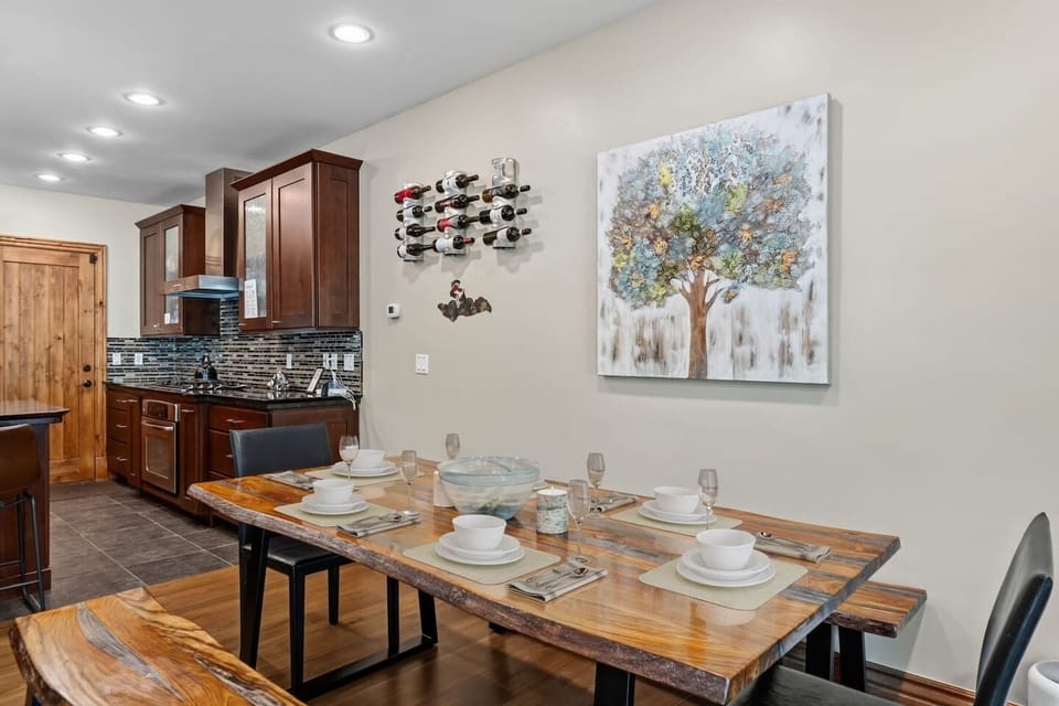 Dining table with ample seating space