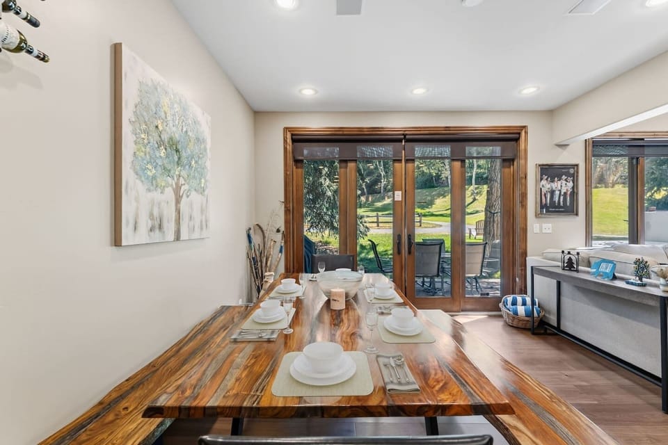 Dining table with ample seating space