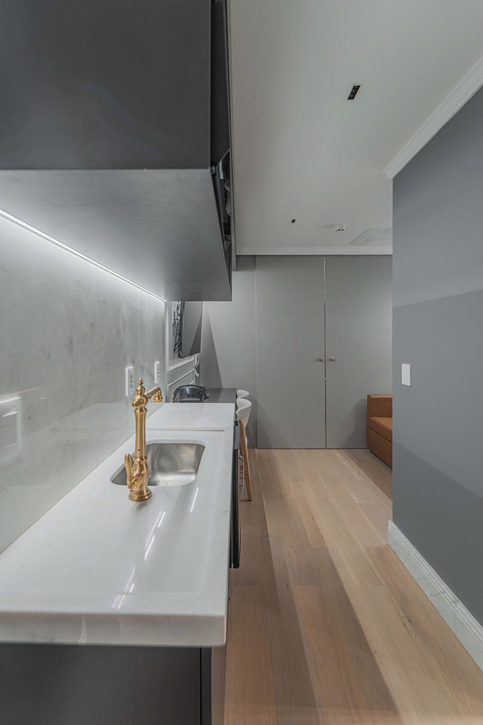 Premium Apartment | Private kitchen | Coffee/tea maker, mini-fridge, microwave, stovetop