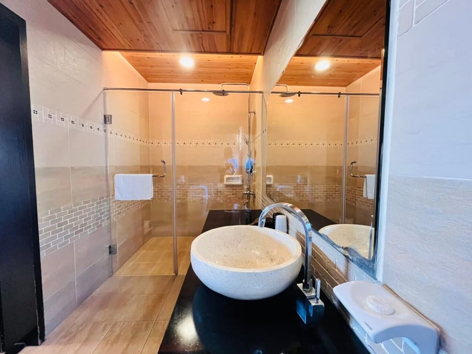 Superior Quadruple Room | Bathroom | Shower, free toiletries, hair dryer, slippers