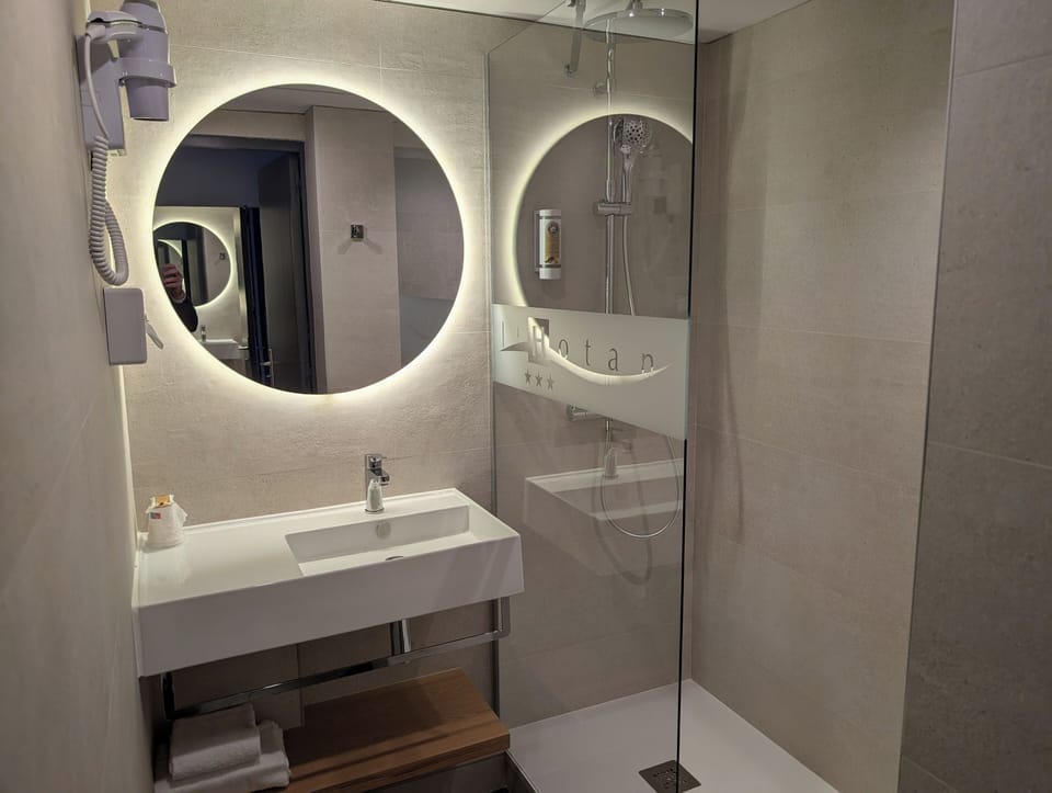 Free toiletries, hair dryer, towels