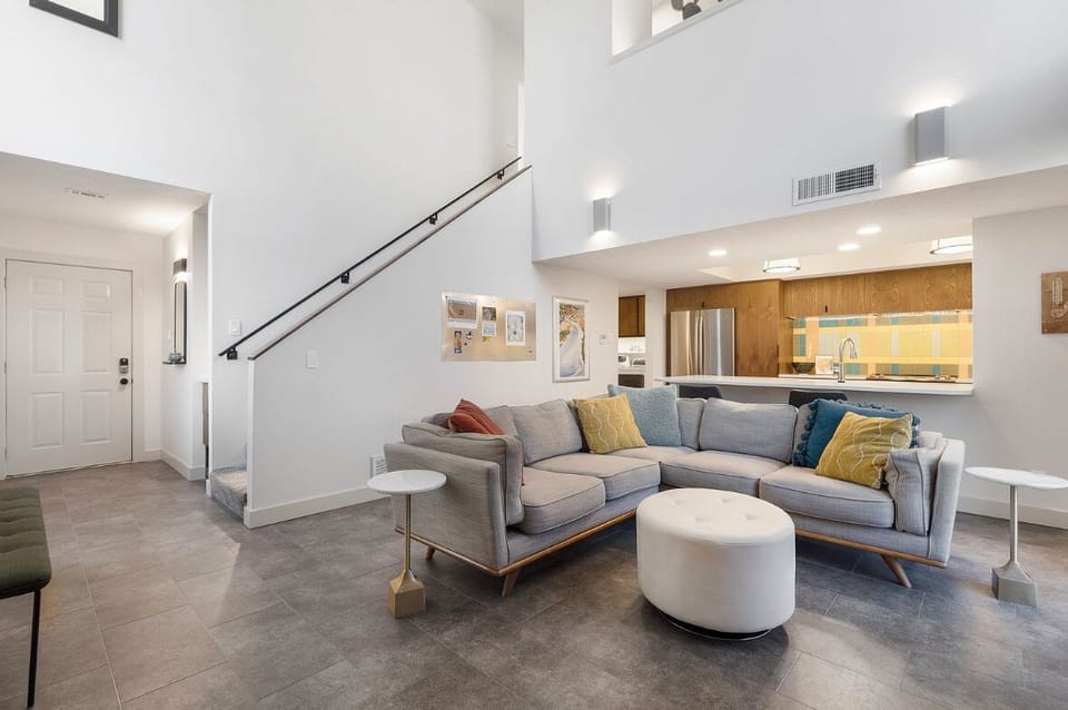 Open living room layout
