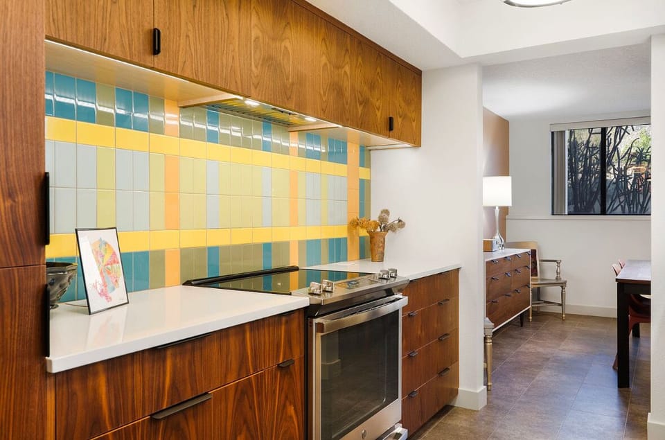 Vibrant kitchen with new appliances