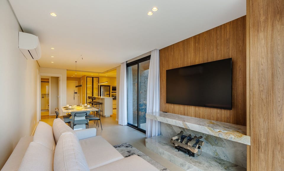 Basic Apartment | Living area | 40-inch TV with digital channels