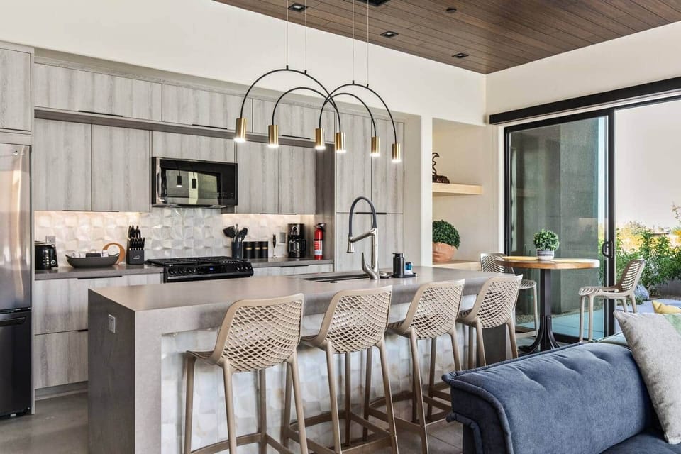 Chef's kitchen with high end appliances