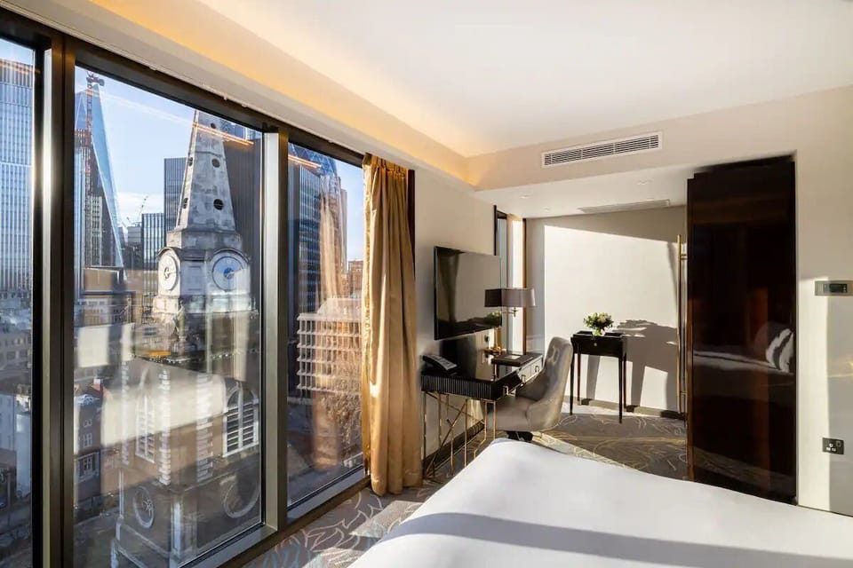 Bedroom. Interior and views may vary based on location and availability