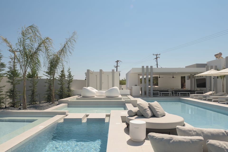 The second pool offers deeper water for refreshing holiday moments.