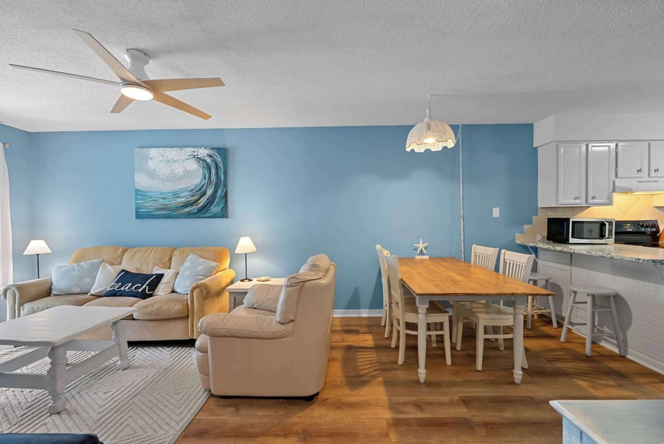 The open-concept living, dining, and kitchen areas make it easy for everyone to stay connected.