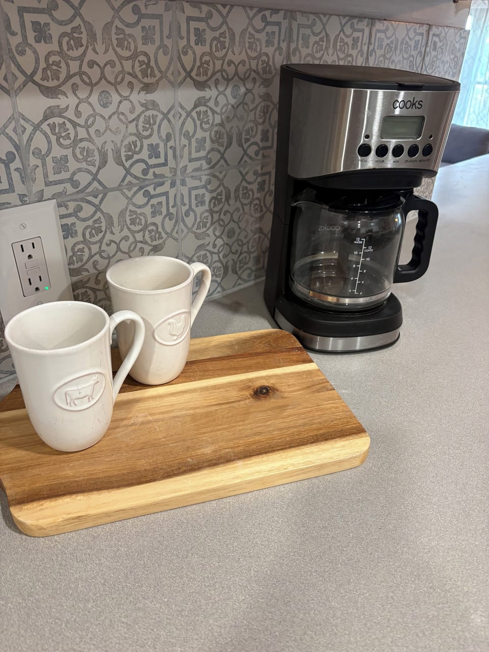 Start your morning with fresh coffee, ready to brew in the kitchen ready for you
