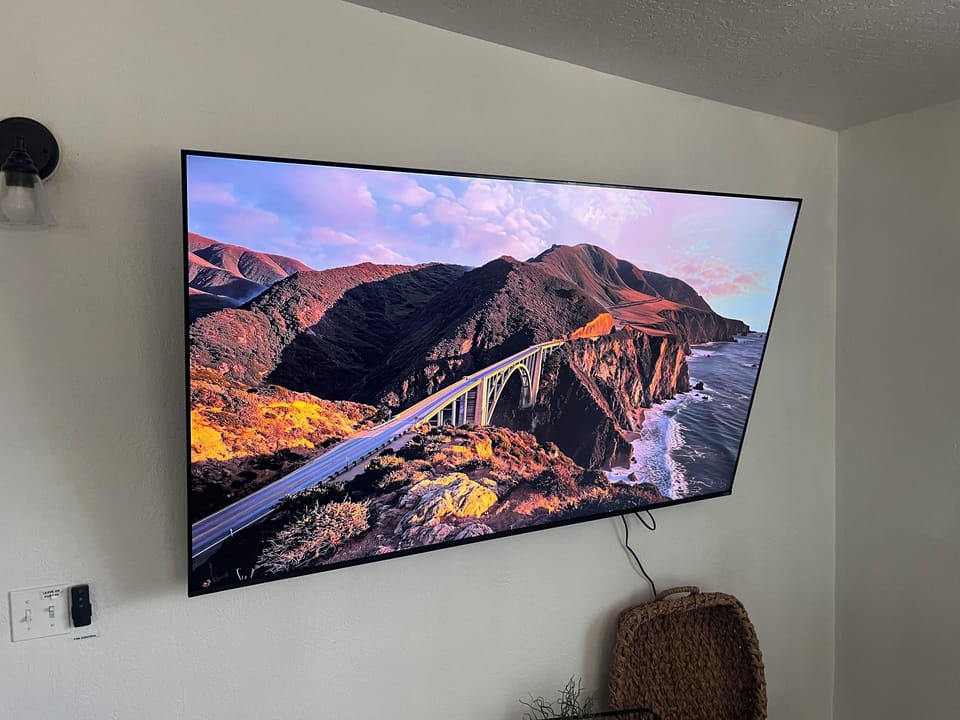 75 inch TV in the main area with YouTube TV for you viewing pleasure.