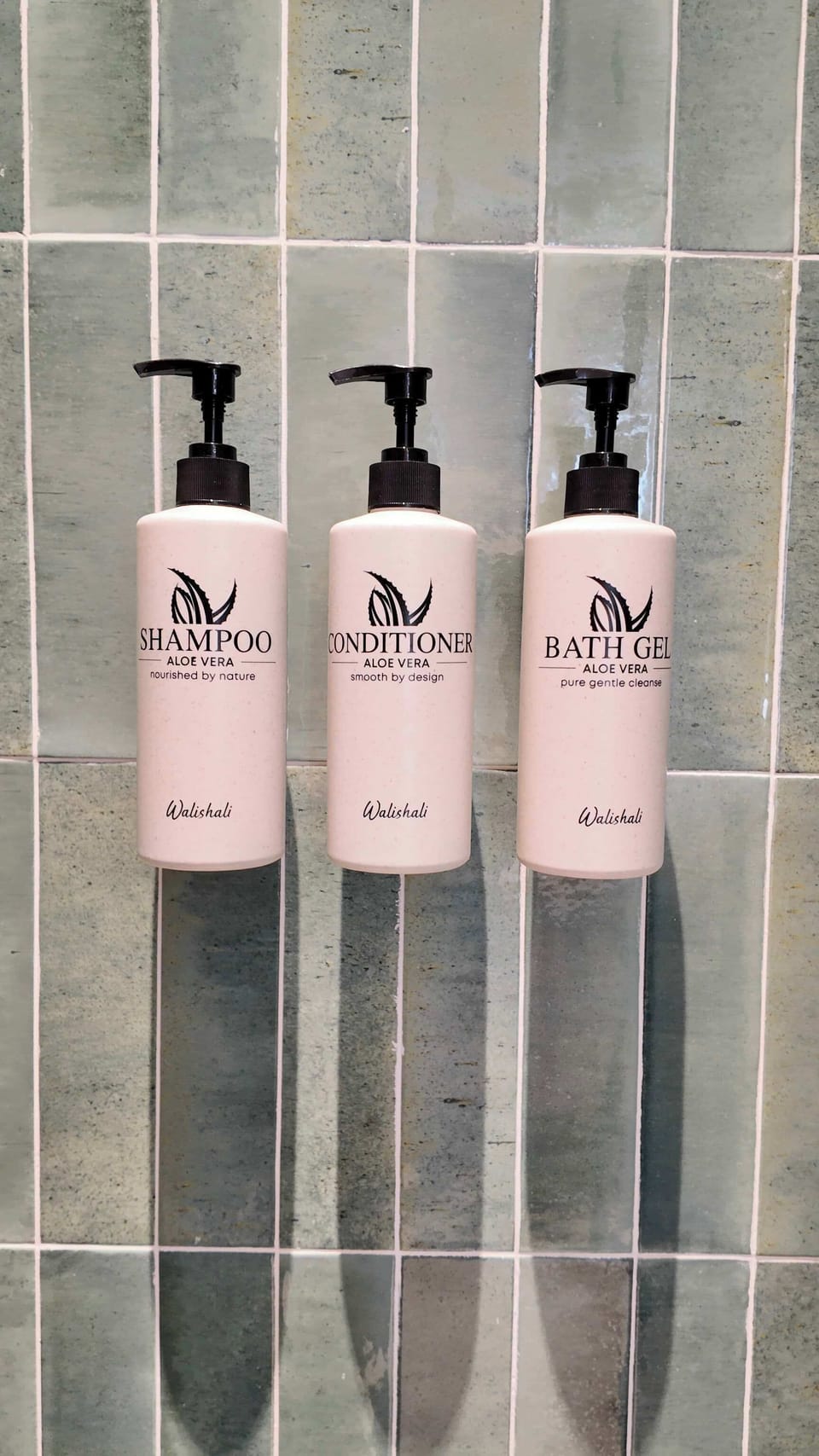 Shampoo, conditioner, and bath gel provided for your stay