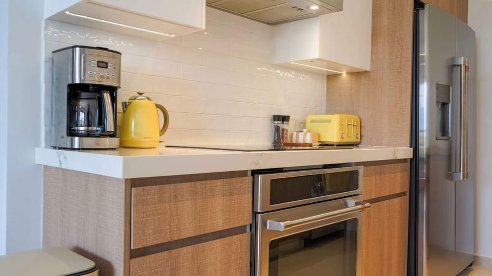 A thoughtfully equipped kitchen with full-size appliances and everyday essentials