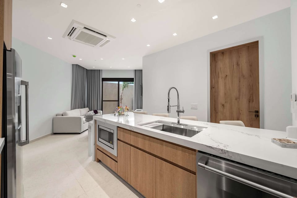 A streamlined kitchen designed for easy meal preparation