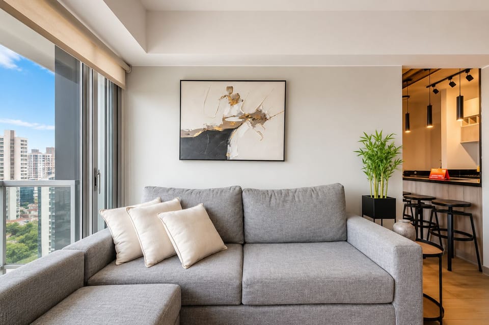 Apartment, City View | Living area | 50-inch Smart TV with digital channels, Netflix, streaming services