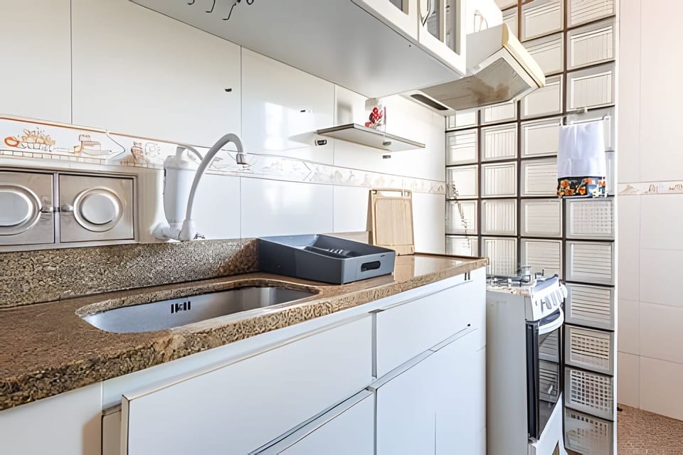 Comfort Apartment | Private kitchen | Full-size fridge, microwave, oven, stovetop