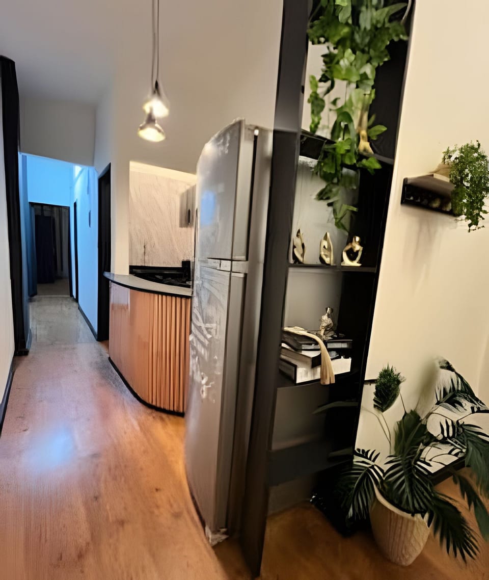 Deluxe Apartment | Private kitchen | Full-size fridge, microwave, oven, stovetop