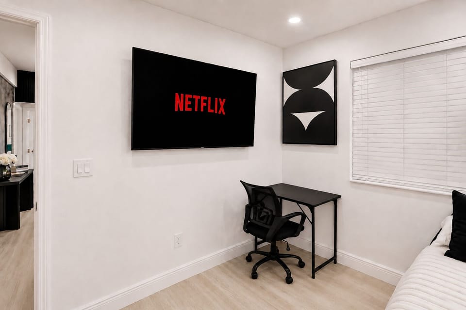 Blackout drapes, iron/ironing board, WiFi (free)