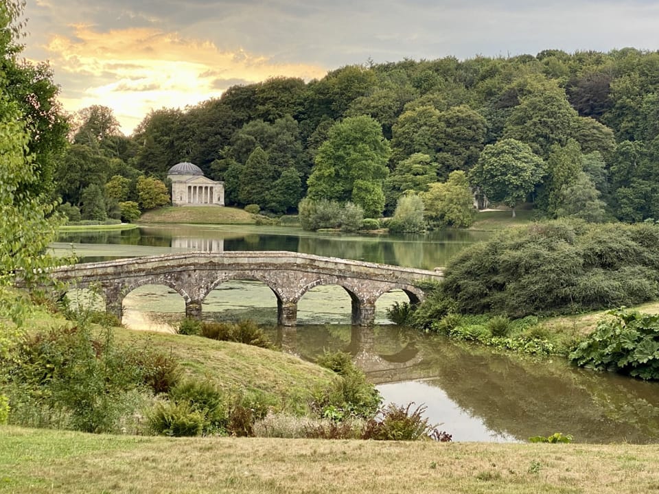 Visit National Trust property Stourhead and wander through its gardens and house