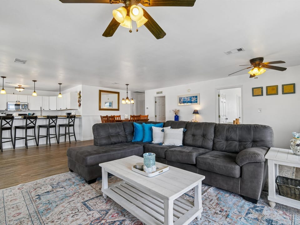 Open Concept Living Room, Kitchen, & Dining Area