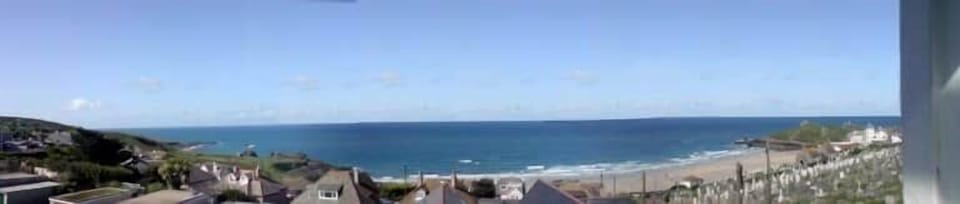 Panoramic view Porthmeor, Clodgy point from house