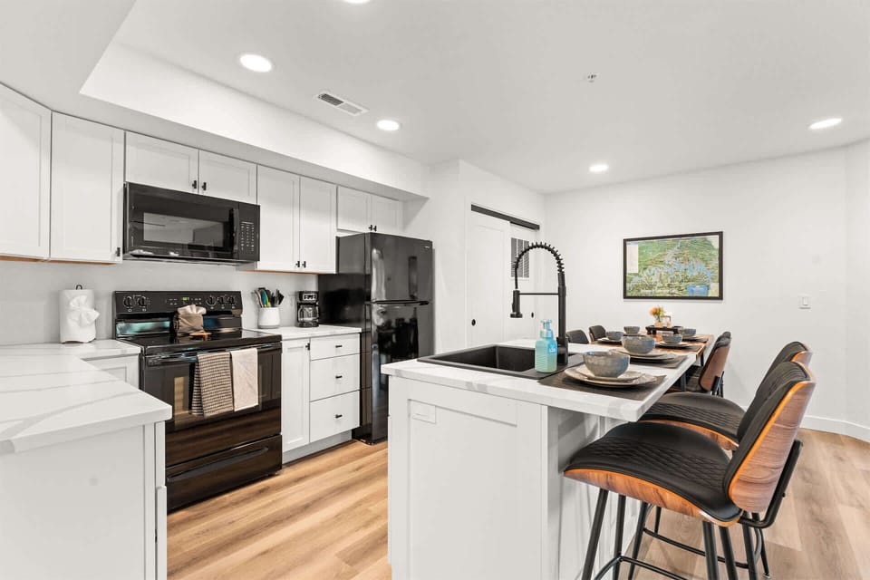 Condo, Multiple Beds, Balcony (The One on the Water) | Private kitchen | Coffee/tea maker