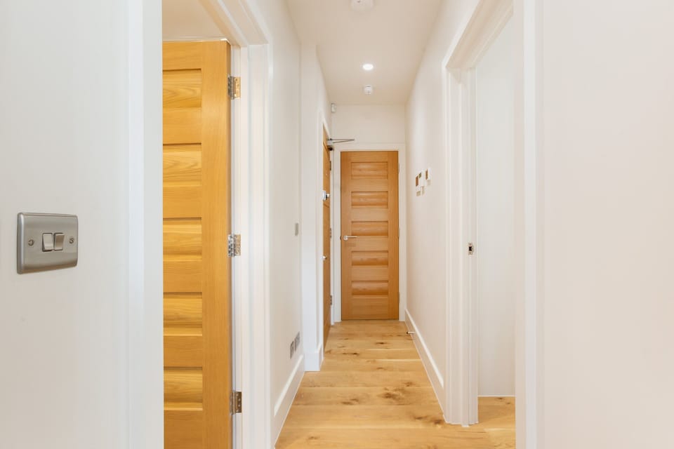 The hallway and entrance area