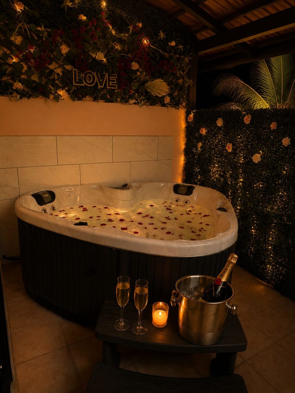 Outdoor spa tub