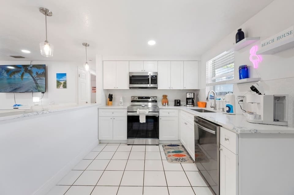Fully equipped kitchen with everything you need for home-cooked meals.