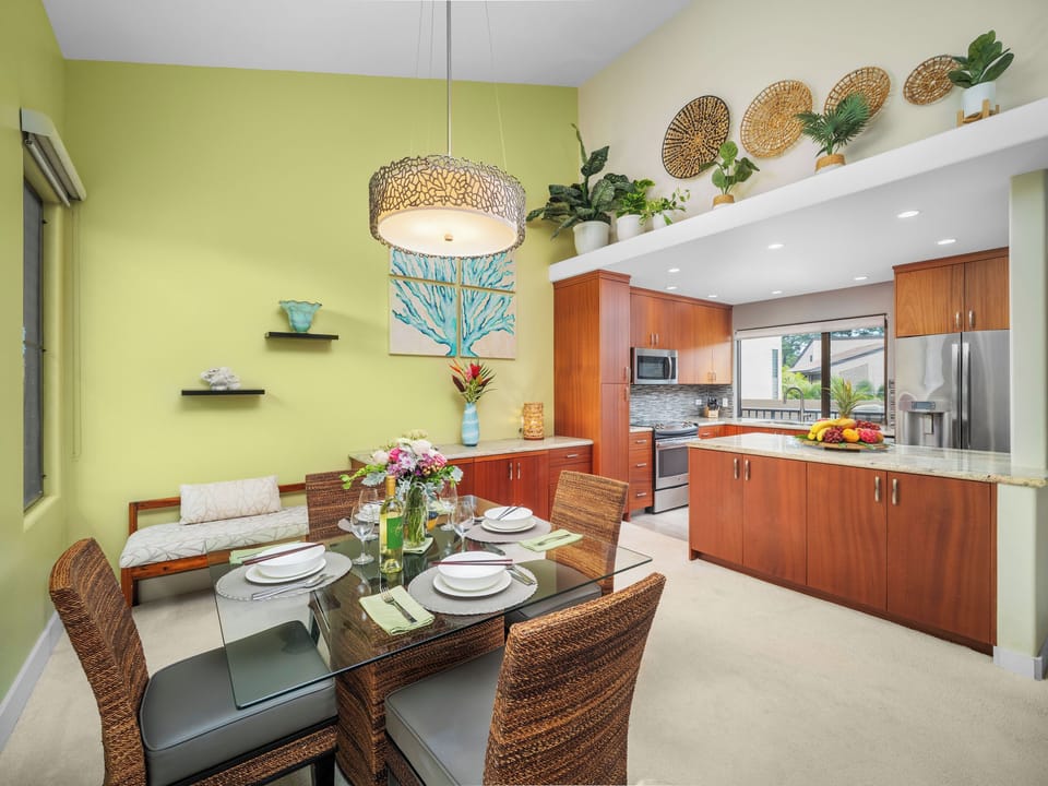 Open concept dining. 