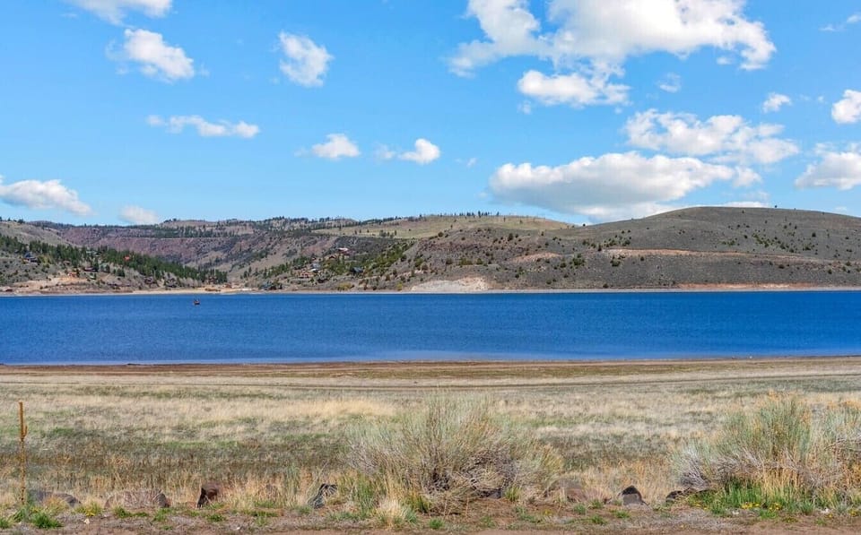 Take in the peaceful lake views and surrounding landscape.