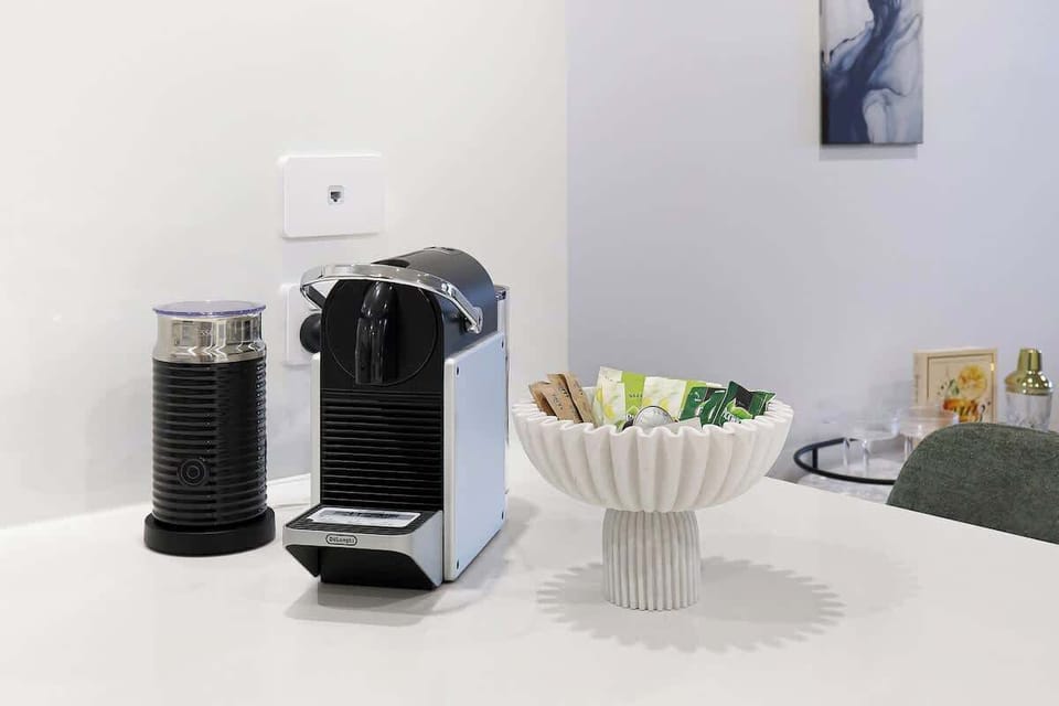 Enjoy Making a cafe style latte on our Nespresso Coffee Machine with Milk Maker 