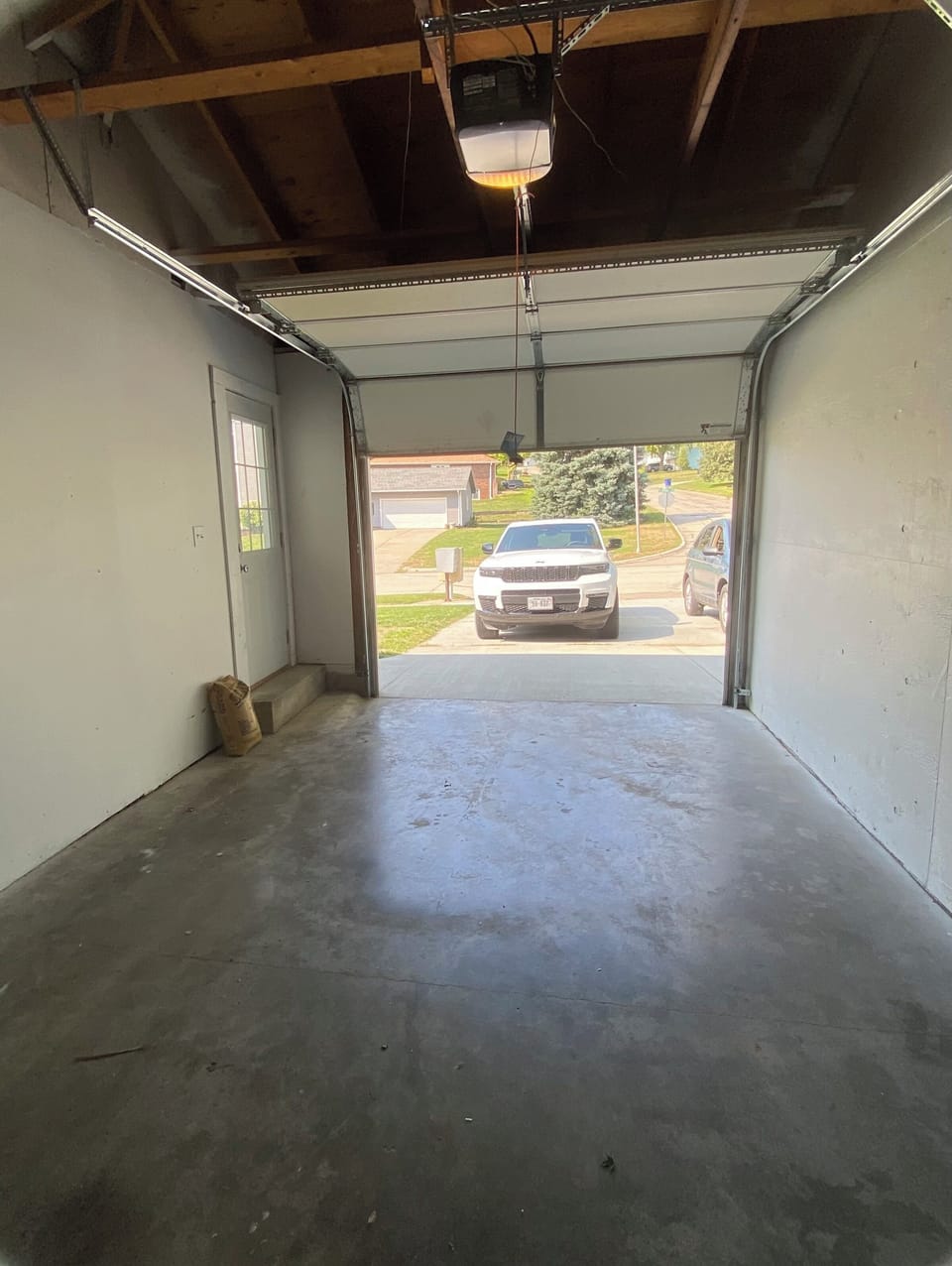 Private garage enters into the house. 