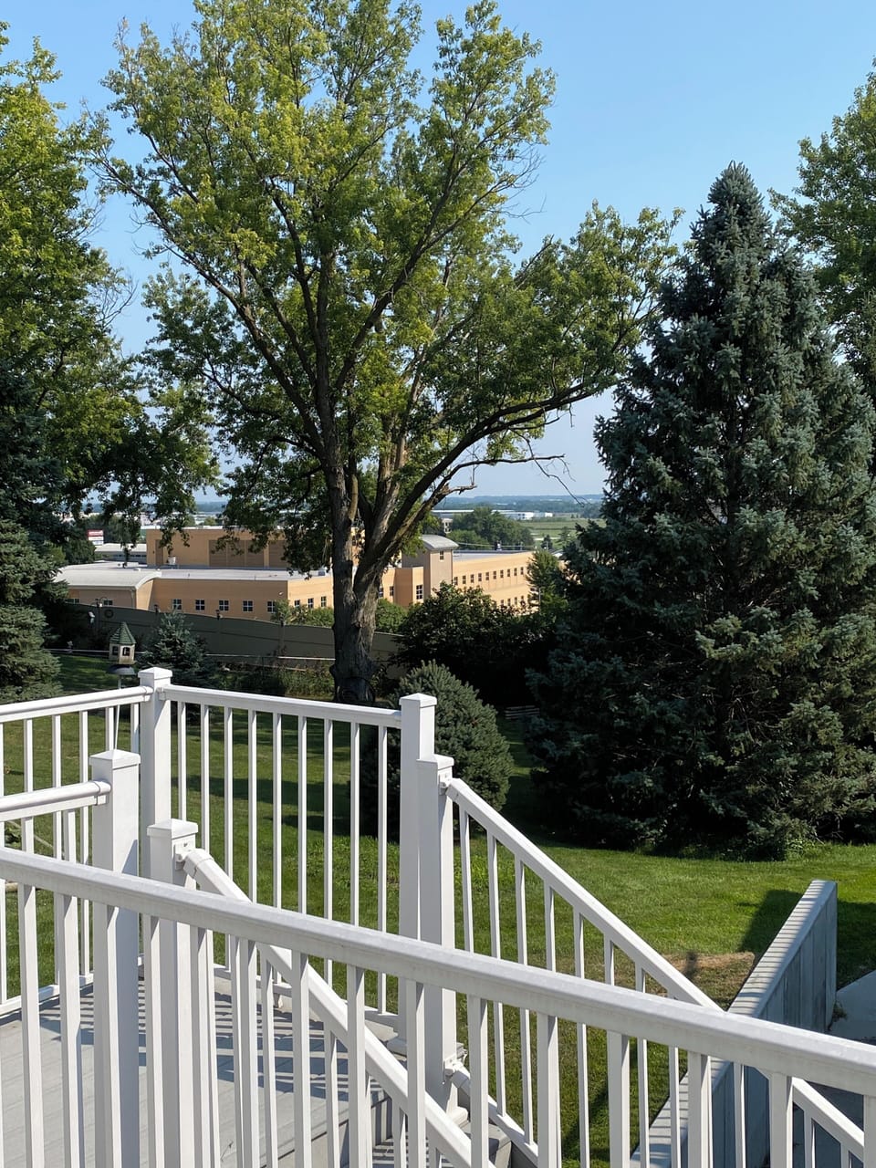 Balcony overlooking Faith Health. 