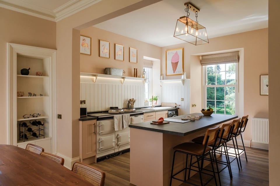 The kitchen at Isla Farmhouse, Perthshire