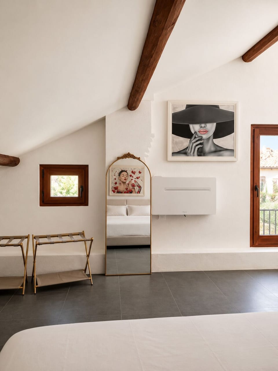 Luxury Double Room, 1 King Bed, Private Bathroom, Garden View | Minibar (free items), in-room safe, desk, laptop workspace