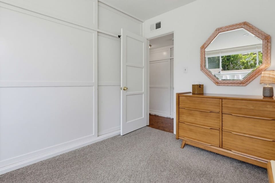 Twin bedroom with dresser