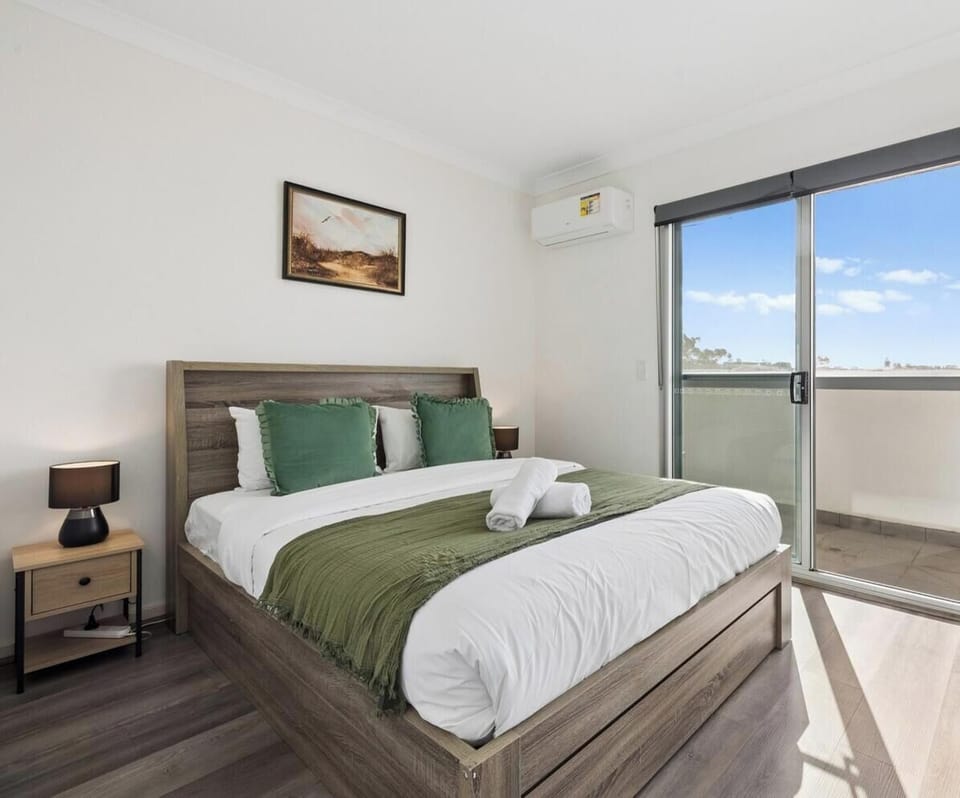 Clean and comfortable bedroom with fresh linens