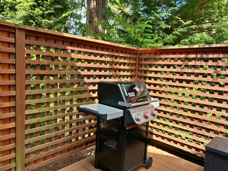 Enjoy casual outdoor meals with a private BBQ on the back deck.