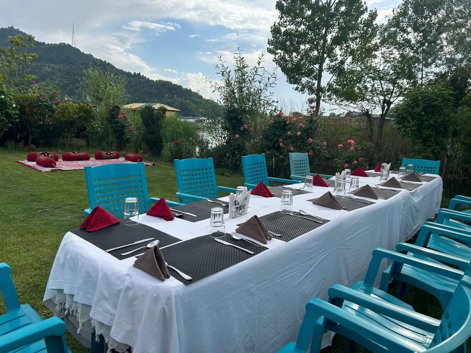 Outdoor banquet area