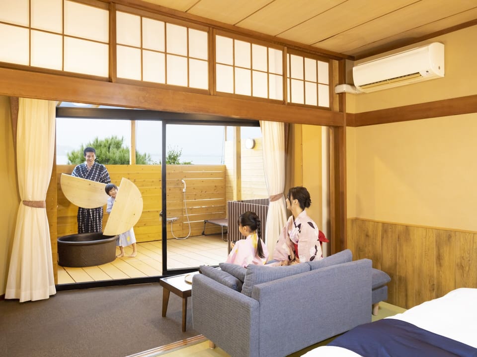 Superior Japanese Modern Room of 12 Tatami-mats with Open-air Bath (No View), Non-Smoking | In-room safe, desk, laptop workspace, free WiFi