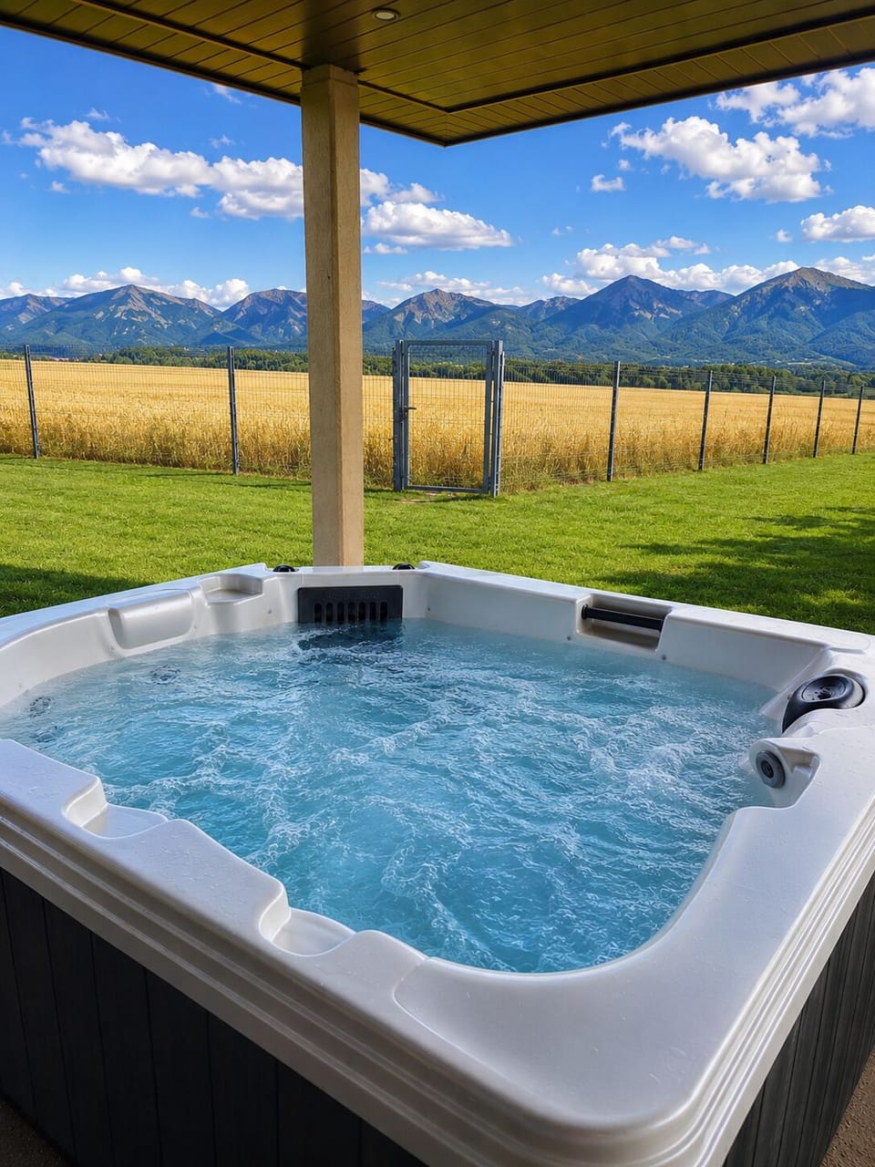Outdoor spa tub